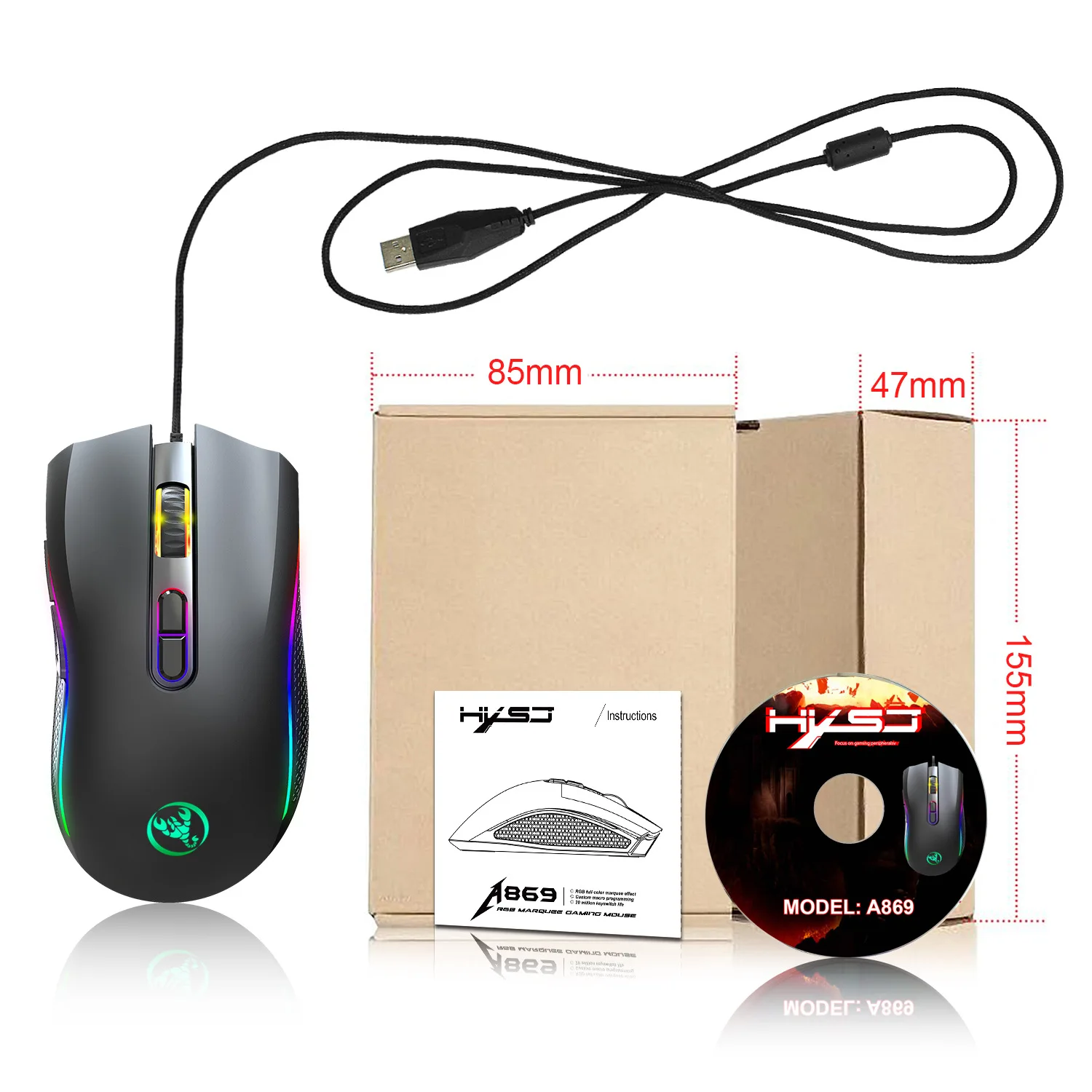 junior corded optical mobile mouse