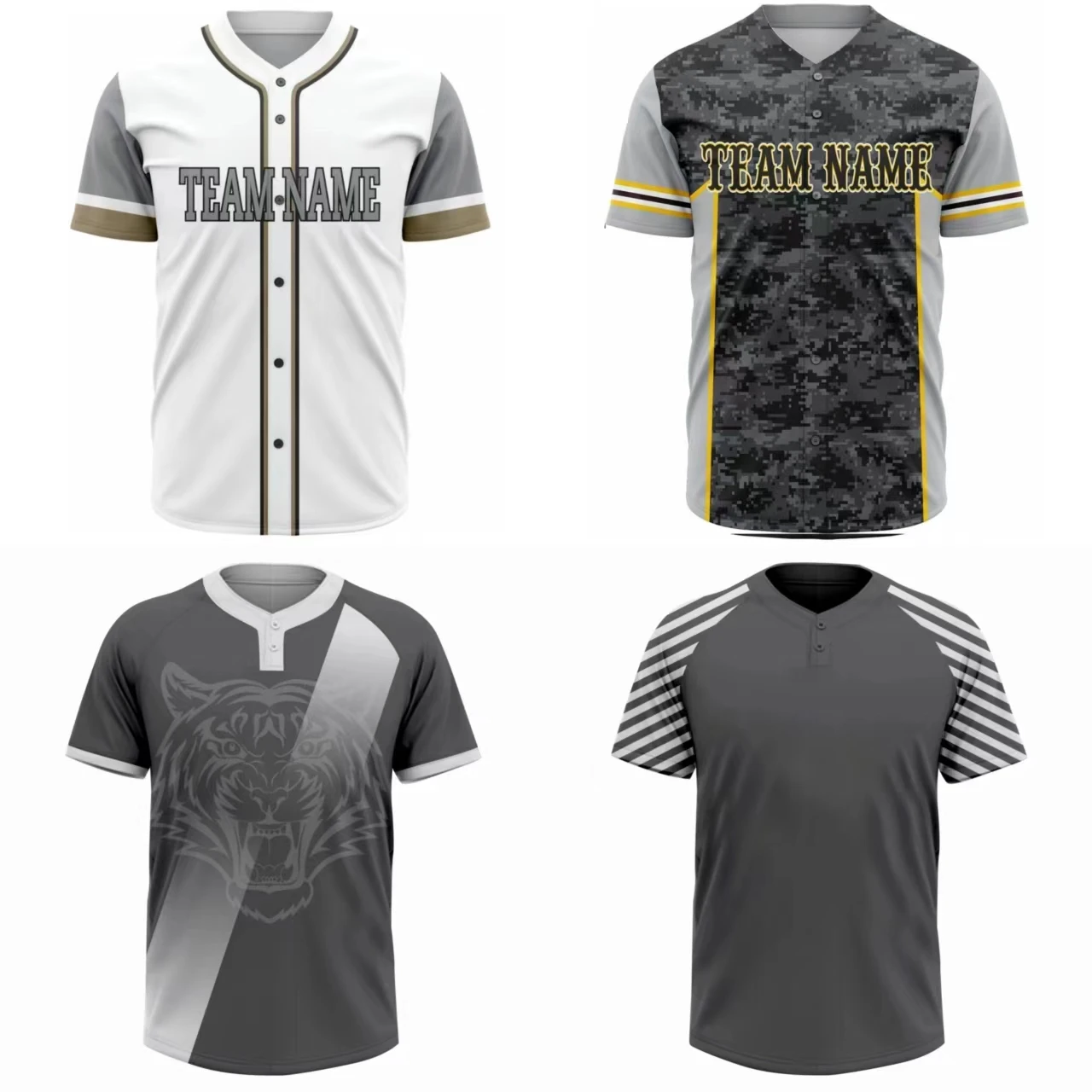 PURE Custom Unisex Softball Jersey Two Button Blank Baseball Jersey Digital  Camo Youth Baseball Uniform Softball Pants