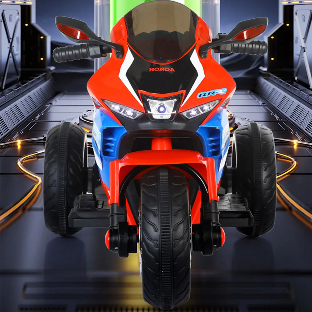 Children 5 to 7 Years Dual Drive Electric Rechargeable Three Wheel Ride on Toy Car Remote Control Metal Scooter