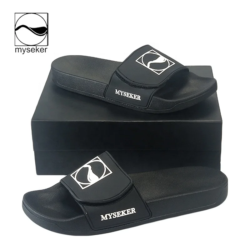 Source Designer Sandals Custom Logo Black Slides Sandal Men and