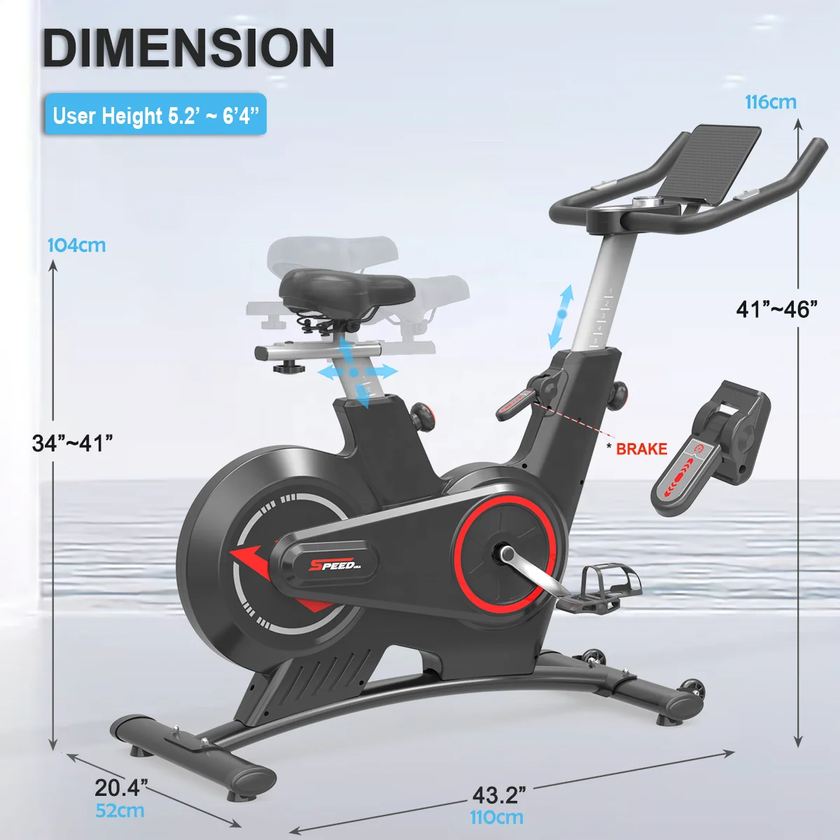 2025 Indoor Cycling Bicycle Bicicletas De Spinning Bike for Home Gym PMS/  ERG Magnetic Resistance