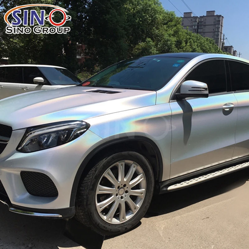 Iridescent Black Holographic Laser Chrome Glow in the Dark Outdoor White Reflective Car Wrap Vinyl