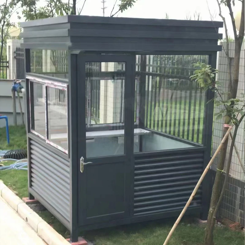 Prefabricated Security Guard House/Booth Kiosk/Store Sandwich Panel House Prefabricated Sentry Box Prefab Station
