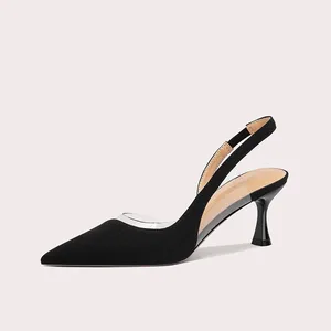 Ladies' Casual Party Heeled Sandals with Pointed Toe and Sexy Design for Summer Spring Autumn Classical Women Dress Shoes