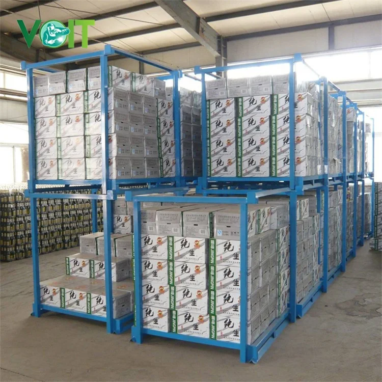 OEM ODM Transport Stacking Metal Nesting Frame Rack Nestainer Steel Cage for Fabric Rolls