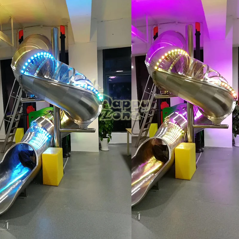 Factory Direct Transparent Slide Half Clear Tube Slide  Customized Color for Children Playground Indoor Outdoor