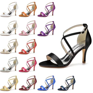 ODM OEM Strappi Sandal Plus Size Cross Strap Stiletto Heels for Women Elegant Evening Dress Sandals for Party and Wedding
