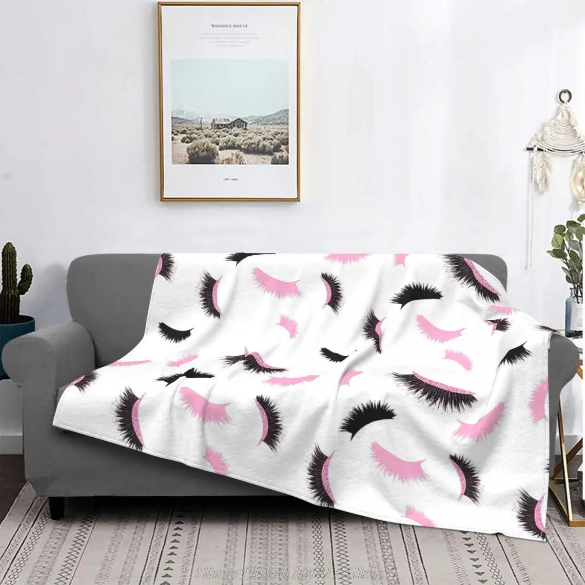 Wholesale Luxury Own Brand Flano Flannel Beauty Eyelash Printed Lash