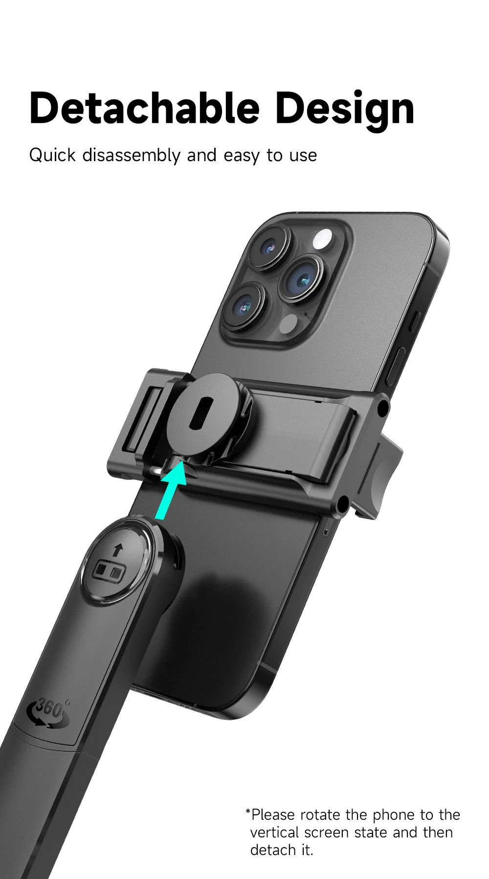 C17 AI Face Tracking Gimbal Quadrapod Max 1.6m 360 Degree Rotation Stable Selfie Stick for Mobile Phone Sports Digital Camera