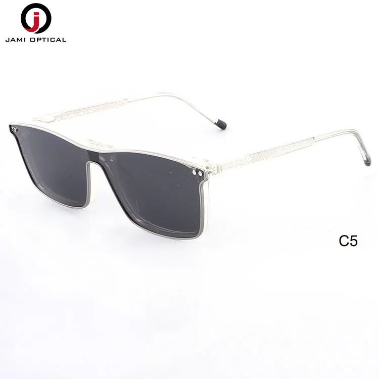 Classic Assorted Square  TR90 Frames Eyeglasses Sports Magnetic Clip on Polarized Lens Sunglasses Set Sunglasses