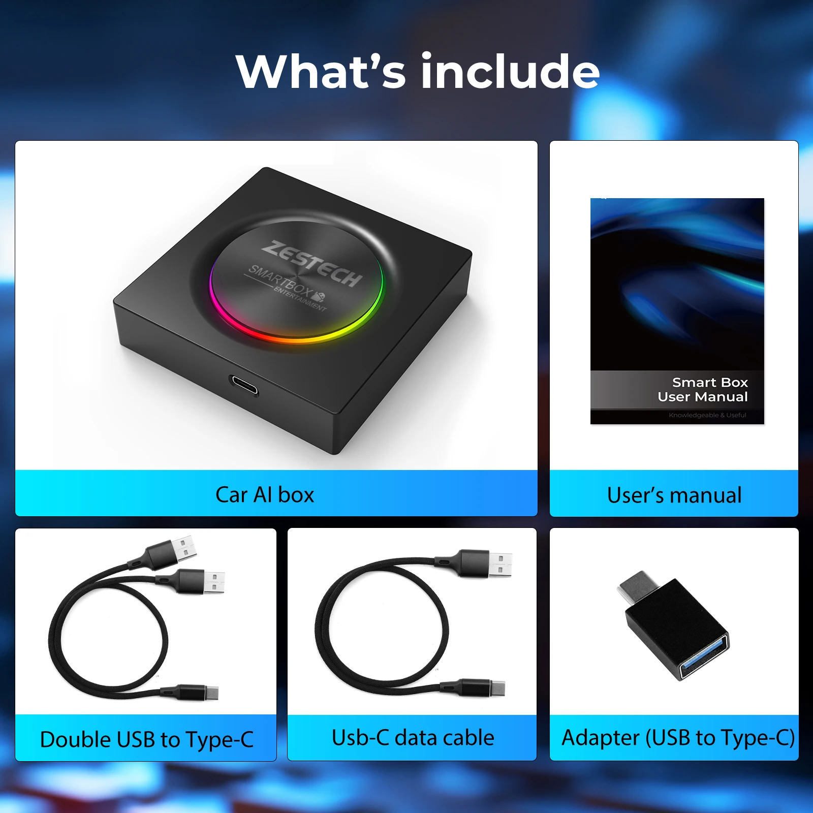 ZESTECH Qualcomm Snapdragon 6115 Android 13 AI BOX 8+128GB