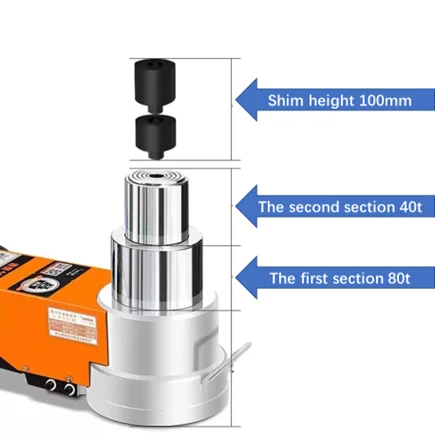 Пневматический гидравлический домкрат 80t для грузовиков тяжеловесный