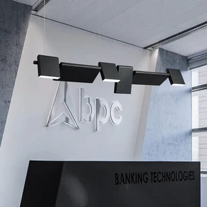 Modern Light Luxury Designer Office Front Desk Meeting bar LED Chandelier Restaurant Chandelier