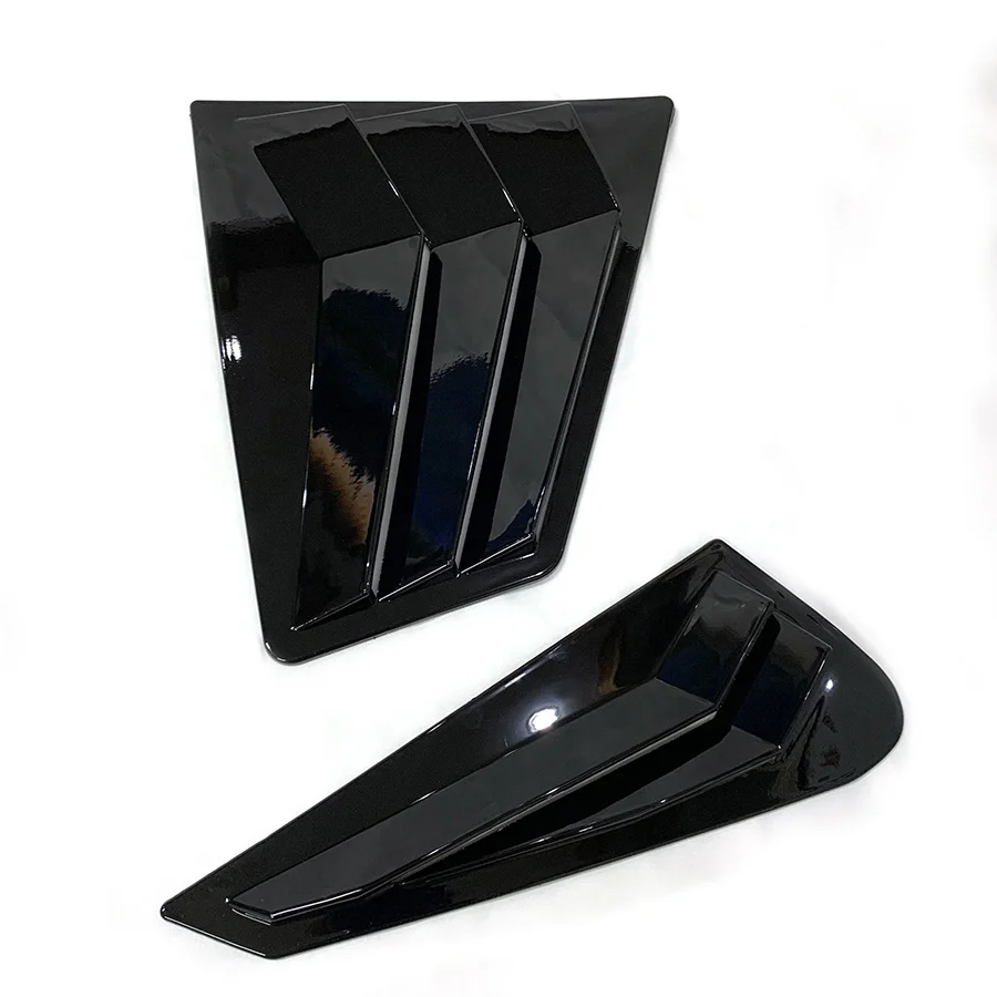 Glossy Black Side Vent Window Louvers 4 PCS Auto Spares for Hyundai IONIQ 2018 - 2021 2019 2020 Air Vent Scoop Shades Cover
