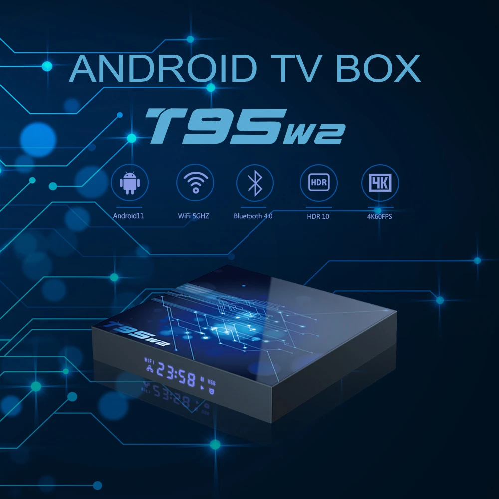 T95W2 Android Tv Box Amlogic S905W2 Chipset Smart 4K Decoding Online Watching Movie Android 11 WIFI BT Android Box