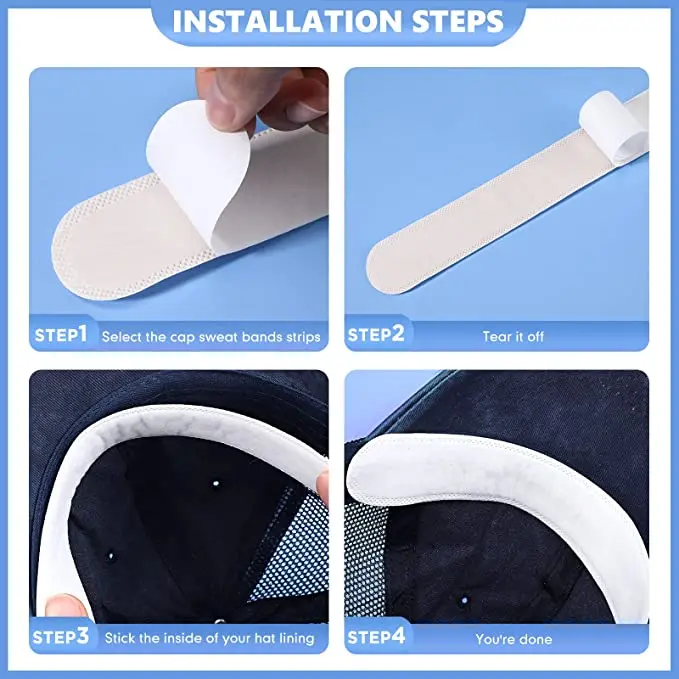 Disposable Sweat Hat Liners For Men Women,Golf Hat Liner Cap Absorbent ...