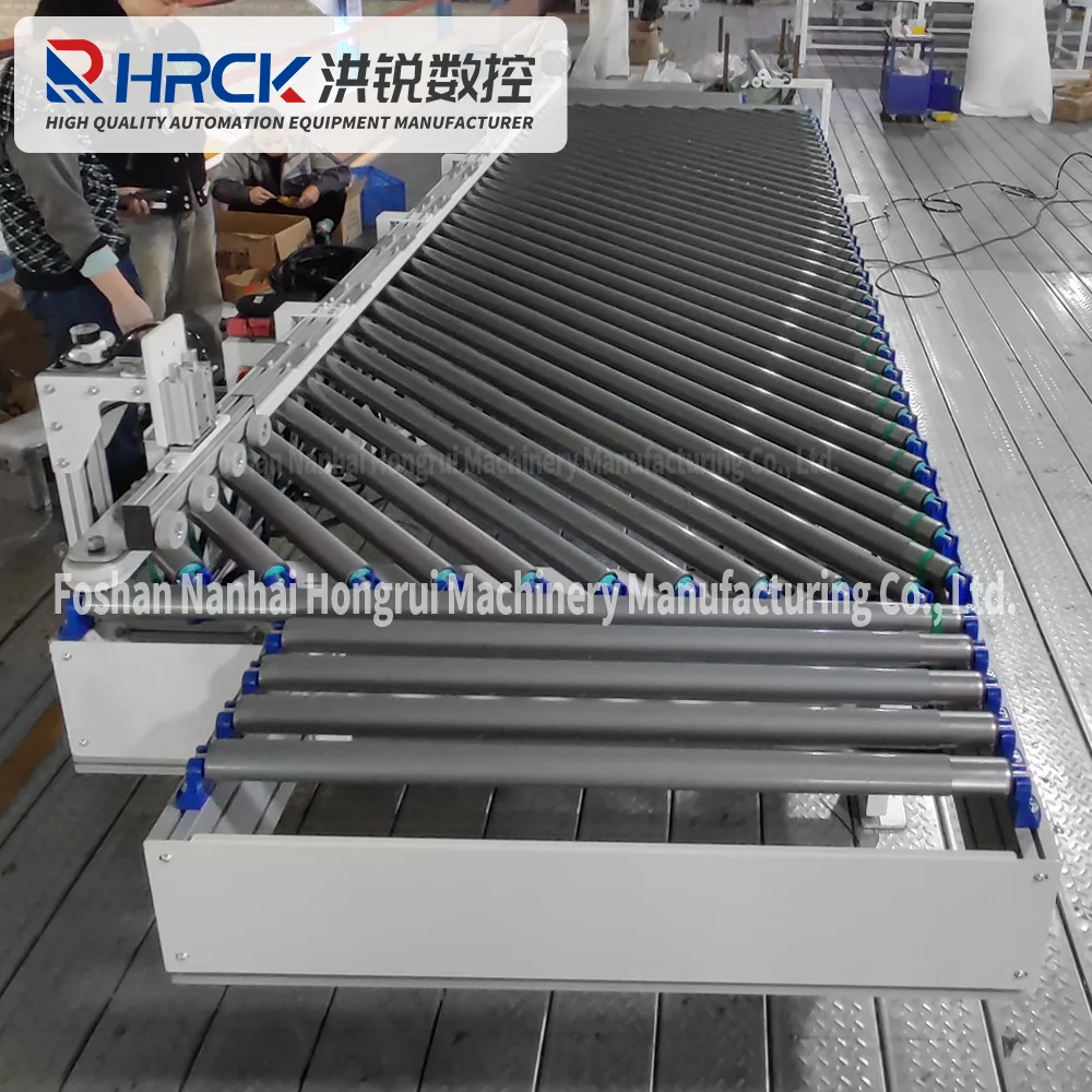 Hongrui High Quality Edge Bonding Machine Connection Single Row Oblique Roller Table