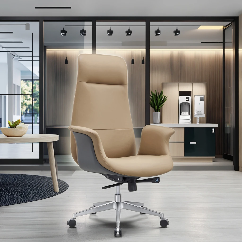 Executive Recliner Chair 55D Memory Foam Quadruple Locking System Premium Leather Commercial Grade 5