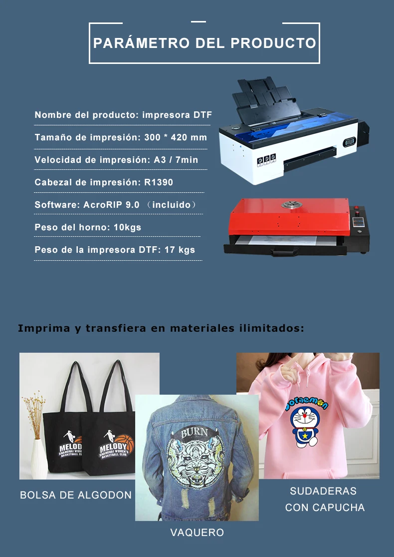 Impresora Uv automática A3 para aprendizaje y hobbie - R1390/ Sy-Uv-5