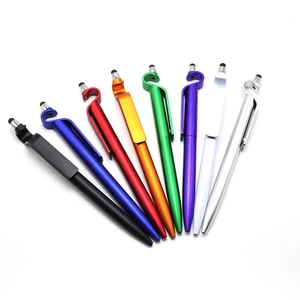 Hot Sales Advertising Promotion Office Multifunction Mobile Phone Holder Tablet Touch Ballpoint Pen With Stylus