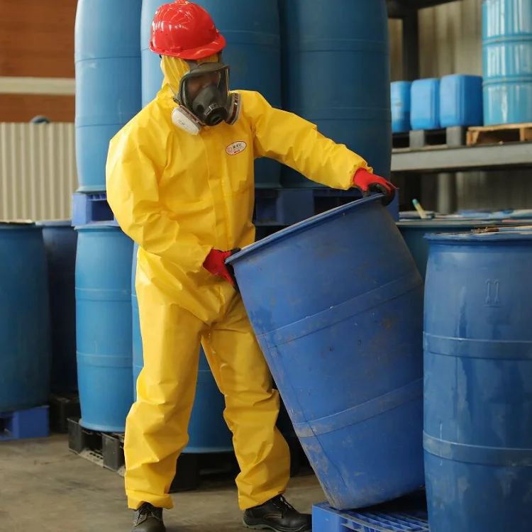 Type 3B/Type 4B Konzer Brand Yellow HDPE Disposable  Protective Hazmat-suit Nonwoven Chemical Coverall pink Mechanic Coveralls