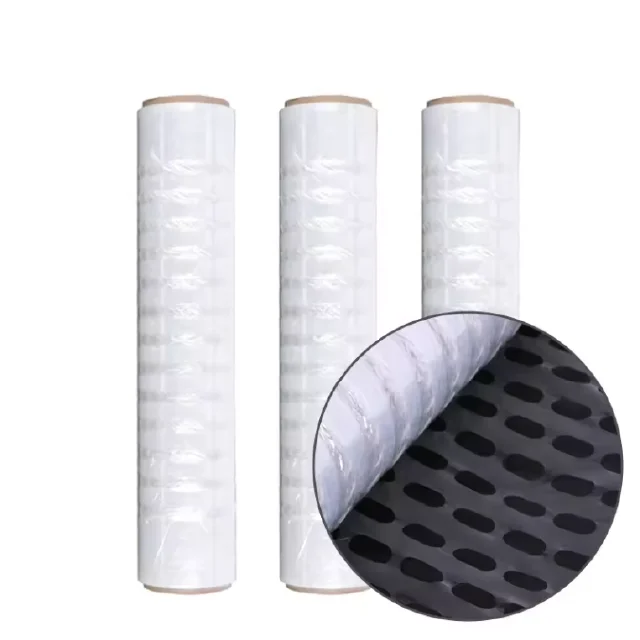 Breathable Pallet Wrap With High Transparency Vented Stretch Netting Film With Holes Perforated Stretch Film 50cm*23mic*1420m