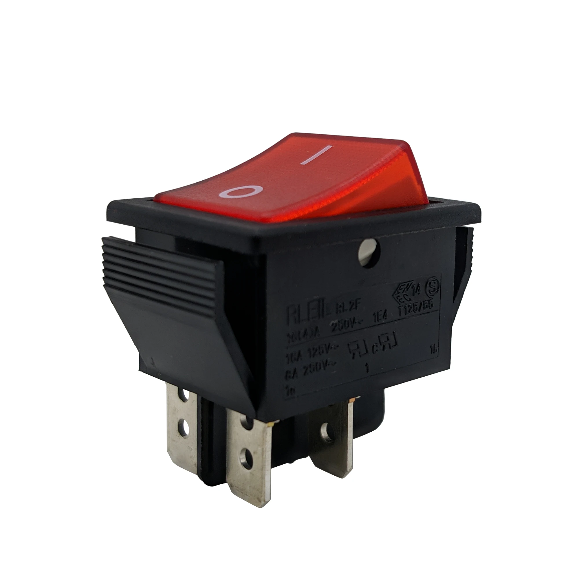 
 4PIN ON OFF Rocker Switch Double Pole Single Throw Red Illumination Rocker Switches  