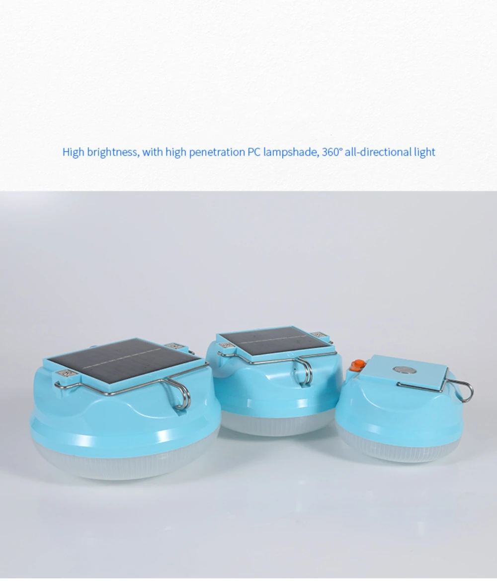 Solar Lamp Dew Rechargeable and Portable Outdoor Lamp