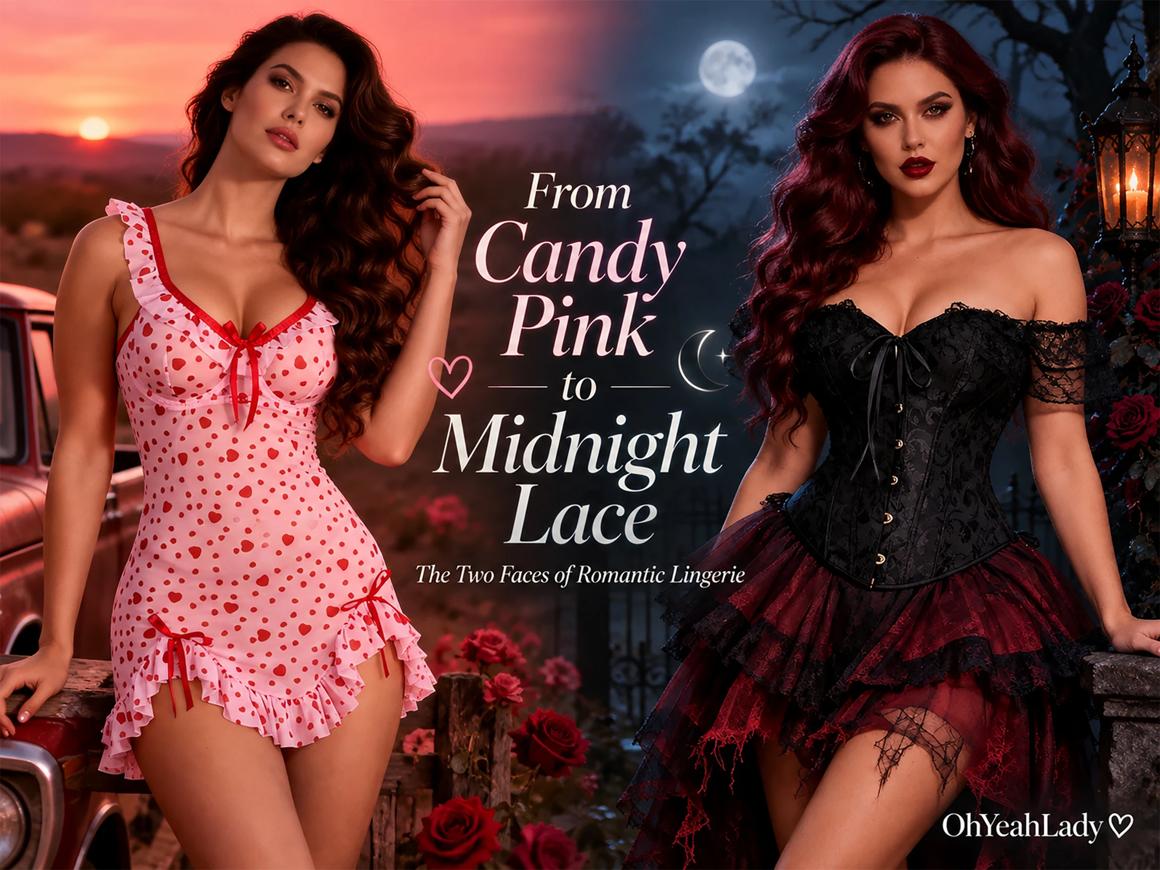 From Candy Pink to Midnight Lace: The Two Faces of Romantic Lingerie