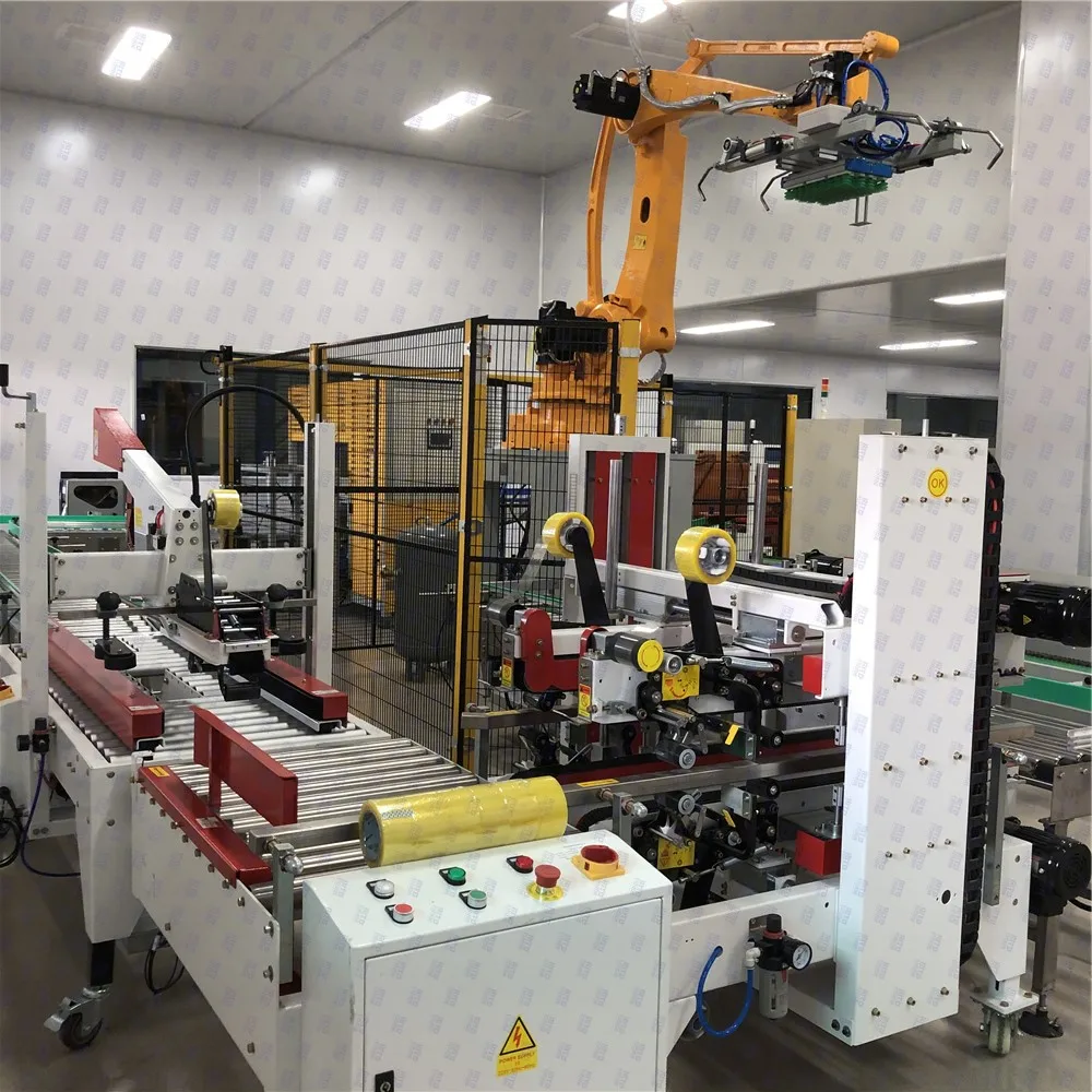 Rito Robot Palletizer Carton Case Palletizer Machine Automatic  for Food Drinking Water Beverage Tin Case