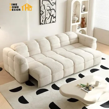 Home Furniture Free Combination Velvet Sofas Modern Style Sectional Velvet Boucle Modular Sofa Set Boucle Electric Sofa Bed