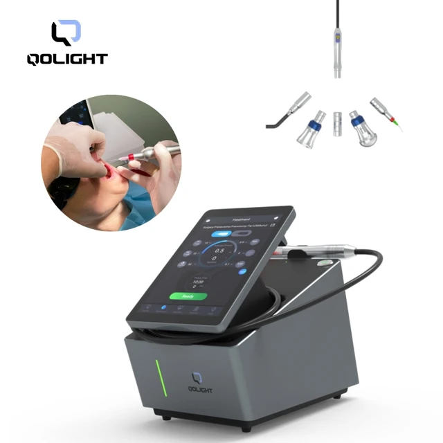 Qolight  2024 Latest Medical Diode Dental Teeth Laser Systems Wavelength 450nm 650nm  980nm