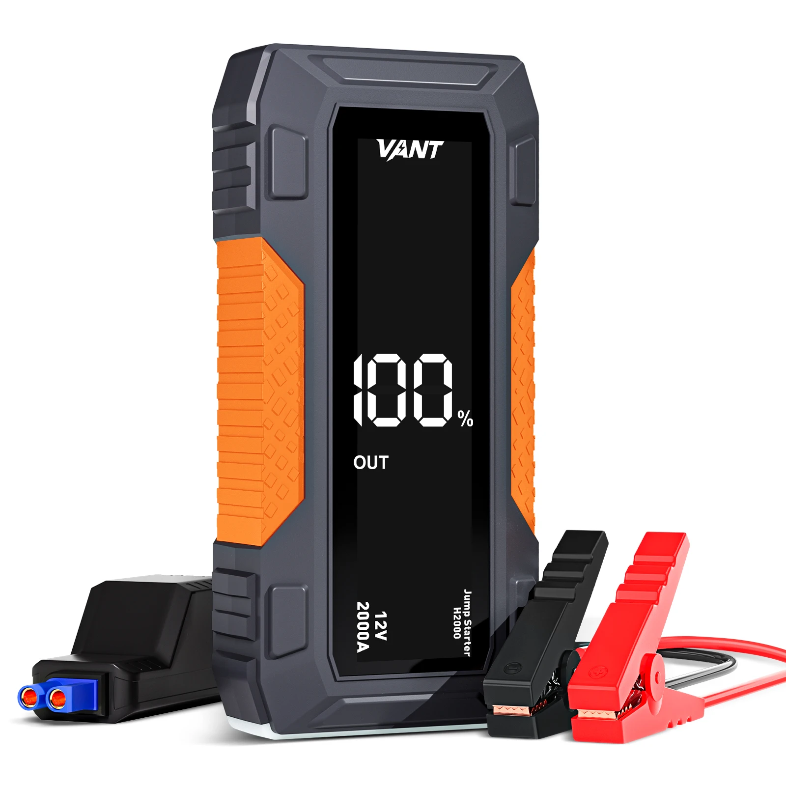 2000a 12v Jump Starter Lithium Battery Car With Usb/type C Quick Charge