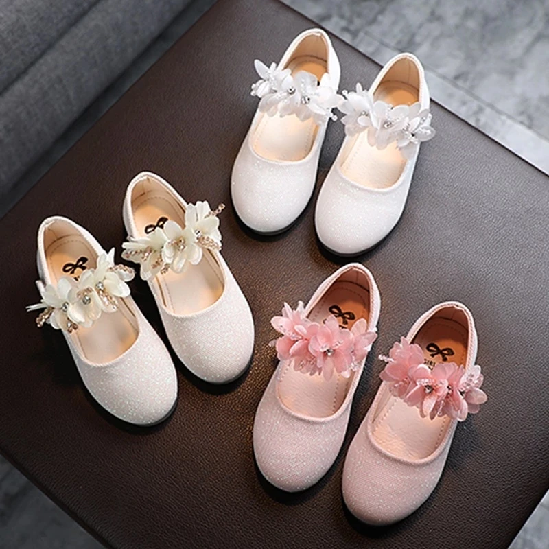 Kids Leather Girls Shoes Shining Flowers Princess Shoes For Baby Party  Wedding Children Flats Spring Summer Dress Shoes - Buy Kids Leather Girls  Shoes,Girls Shining Flowers Princess Shoes,Children Flats Spring Summer  Dress