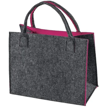wholesale custom polyester felt tote bags organic wool felt bags shopping bag Felt women handbag ladies handbag
