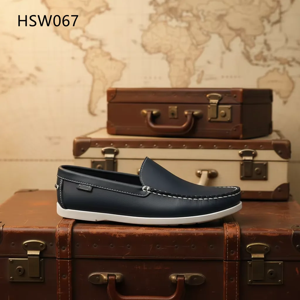 HY, Estilo simplificado para vacaciones junto al mar: Zapatos náuticos casuales con propiedades antiolor, aptos para el uso diario y el desplazamiento cotidiano. Zapatos de conductor de cuero genuino que no causan ampollas, modelo HSW067