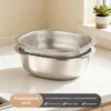 Lavabo sólido+cesta de drenaje con orificio denso