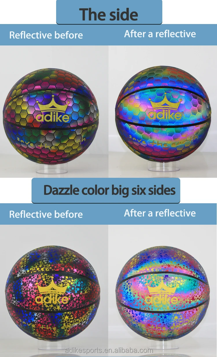adiek Hot Sales Official Size 7 memorial ball custom printed waterproof manufacturers rim led basketball