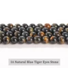 3A Natural Blue Tiger Eyes Stone Beads