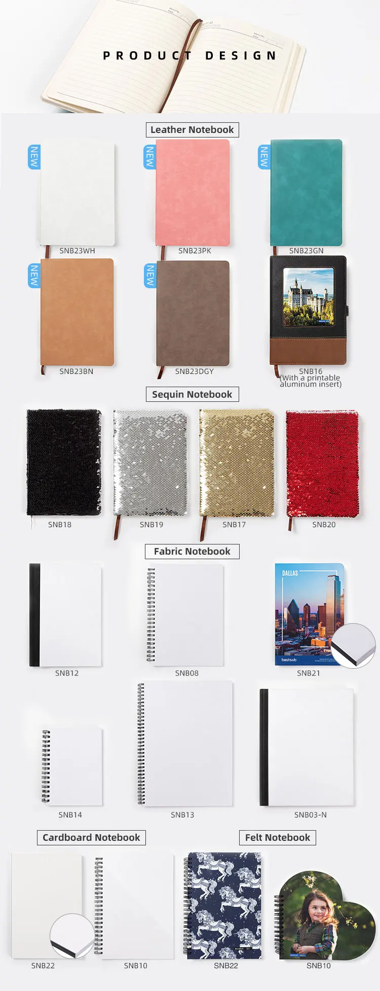 Sublimation Notebook-M - BestSub - Sublimation Blanks,Sublimation