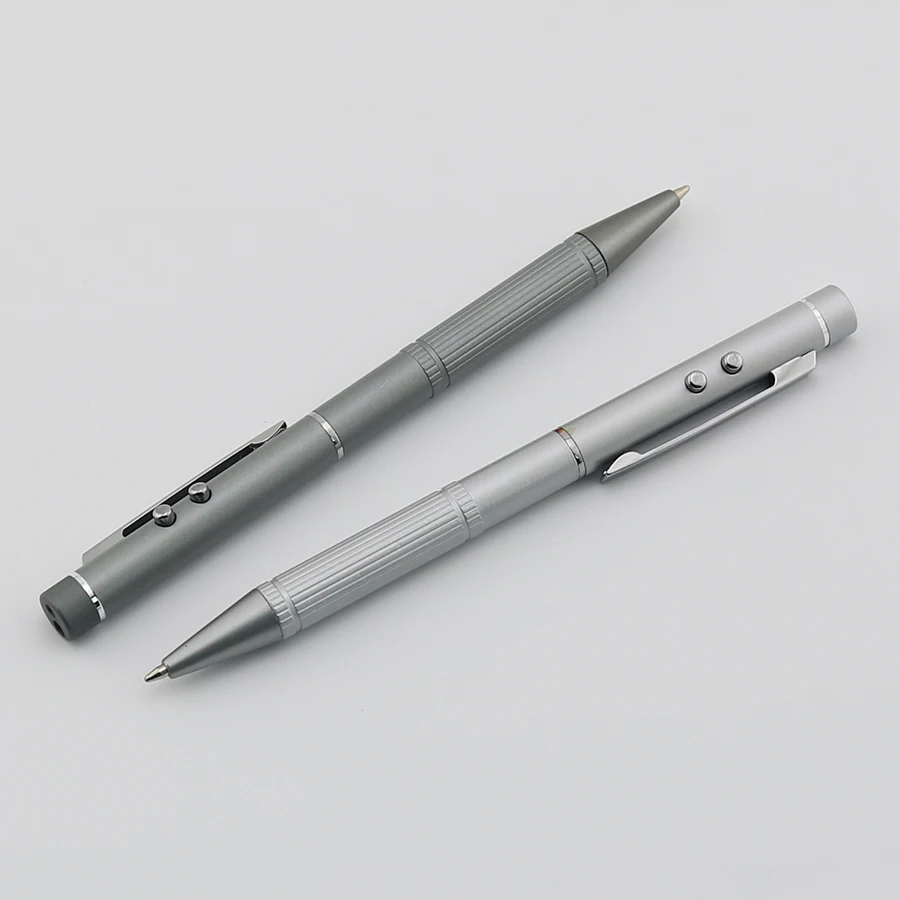 Laser Ball Pen Teaching Conference Advertising Gifts Metal Signature Ballpoint Pen With Printing logo Electronic White Light Pen