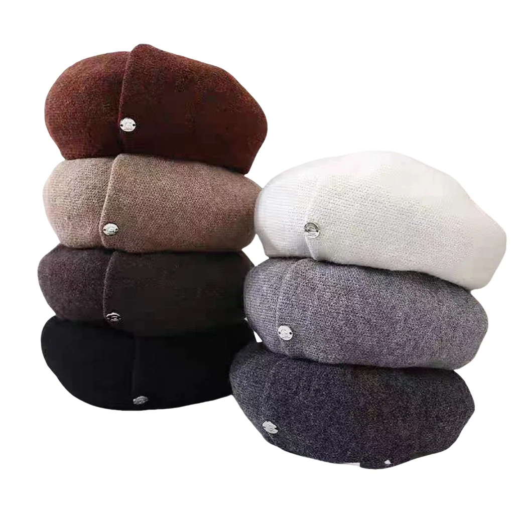 Женский берет модная теплая французская шляпа для элегантного зимнего наряда удобные береты прогулок