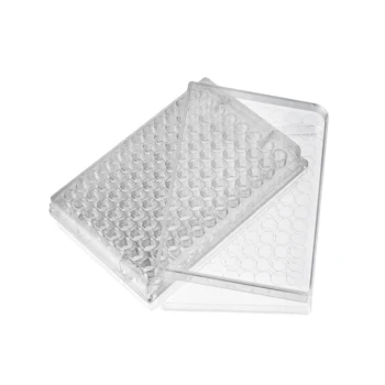 Hot Sale Disposable Lab Plastic TC Treated Flat Bottom Sterile 96 Well Tissue Cell Culture Plates With Lid