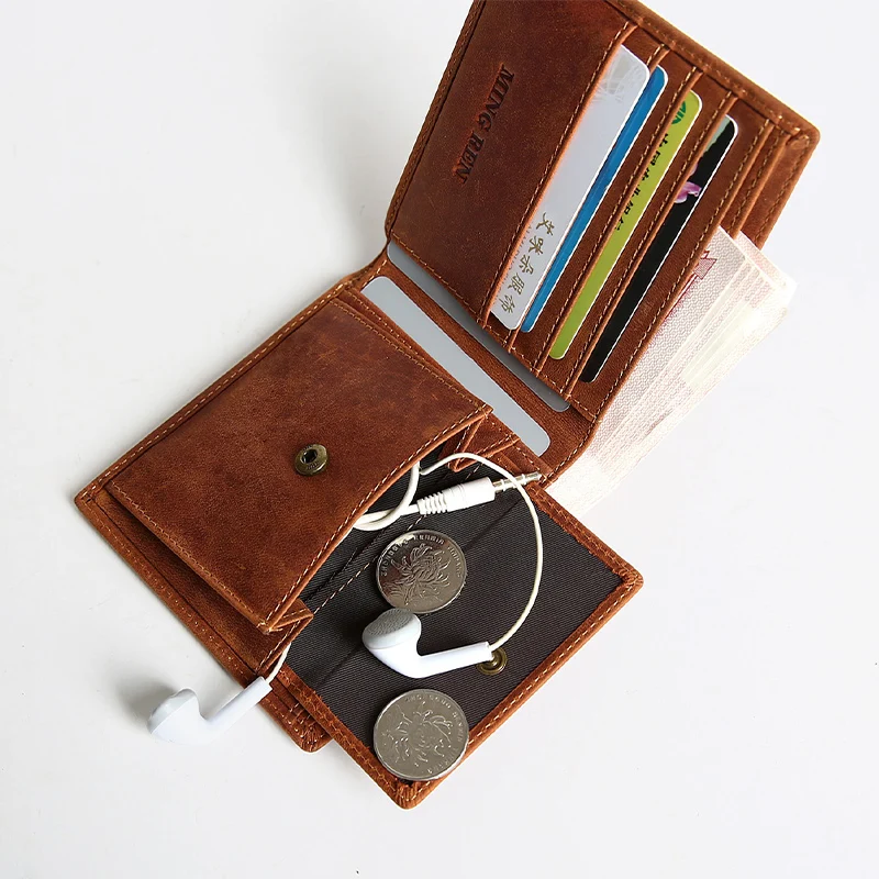 Wholesale Short Bifold Wallet With Coin Pocket For Men Rfid Blocking