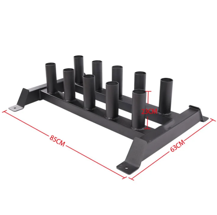 10 Holes Barbell Bar Storage Fitness Gym Exercise Barbell Rack Stand Vertical Bar Holder