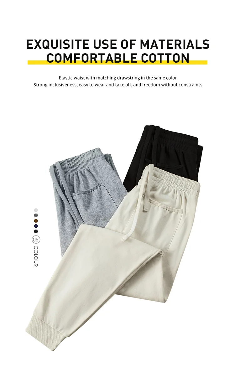 New arrival Men's casual fashion running workout 85% cotton jogger sport pants533_voghion.com