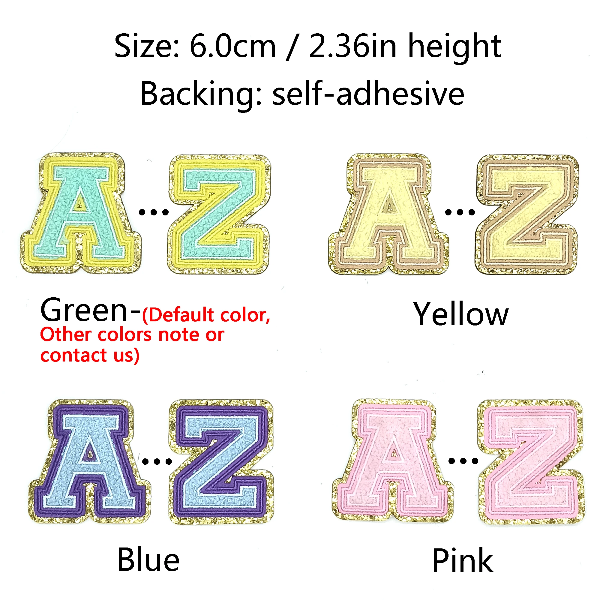 2023 Latest Iron On Chenille Glitter Embroidered Letter Patches Iron On Letter Patches Buy