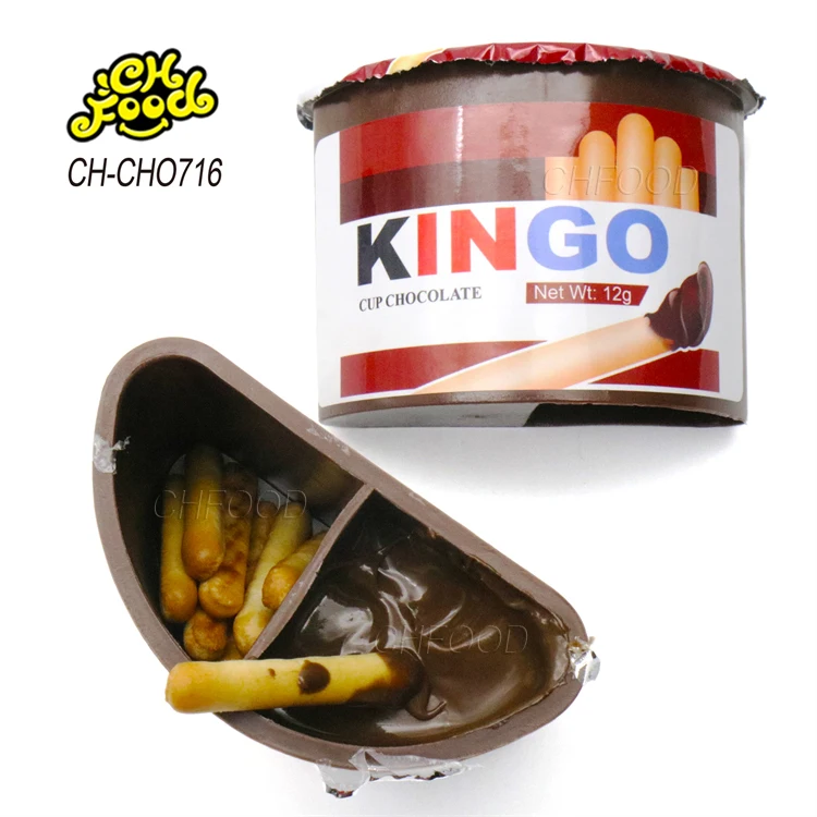Low MOQ Halal Wholesale Mini Finger Biscuit Stick with Chocolate Jam OEM Chocolate Cup Biscuit Stick Dip Chocolate Candy Sweets