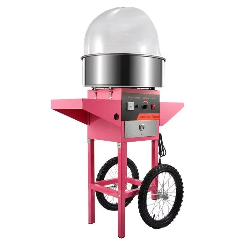 TEBAK Commercial Candy Floss Machine Pink Cotton Candy Floss Sugar Sweet Maker Cotton Candy Machine Marshmallow Making Machine