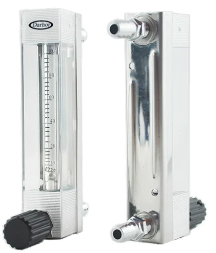 DK800 High Accuracy Small Flow Rate 100LPH Glass Tube Flow Meter for Air Hydrogen H2